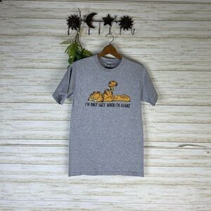 Garfield Only Lazy When I’m Awake Gray Tee